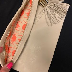 Soft leather off white handbag.